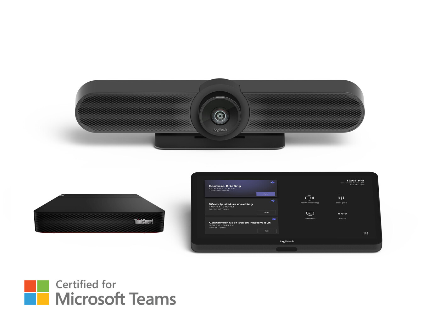 Logitech Tap Raumlösung für Microsoft Teams mit Lenovo ThinkSmart - Small Bundle