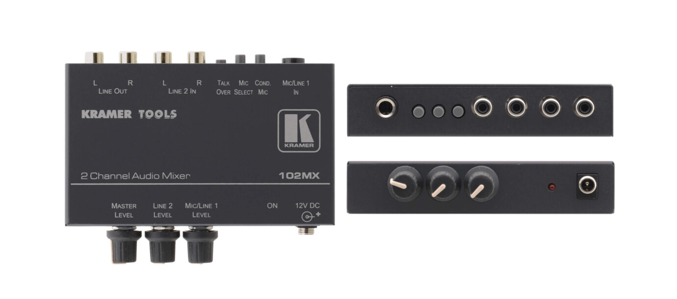 Kramer 102MX2–Channel Stereo Audio Mixer