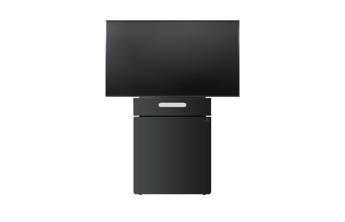 Holzmedia W6 Displaystele M, Front 100cm, Blende für Poly X30, schwarz