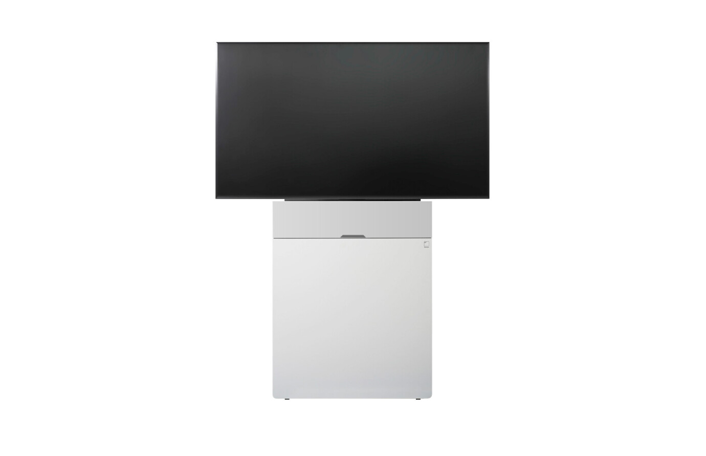 Holzmedia W6 Displaystele M, Front 80cm, Blende für Lenovo ThinkSmart, weiß