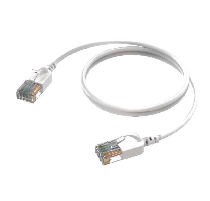 ProCab CSD560W/0.15 Ultra-slim CAT6A U/UTP Netzwerkkabel - Weiß, 0,15 Meter
