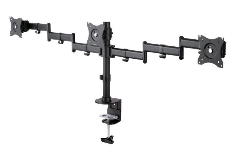 Vorschau: NewStar NM-D135D3BLACK Flachbildschirm-Tischhalterung für drei Flachbildschirme bis 27" (69 cm) - De