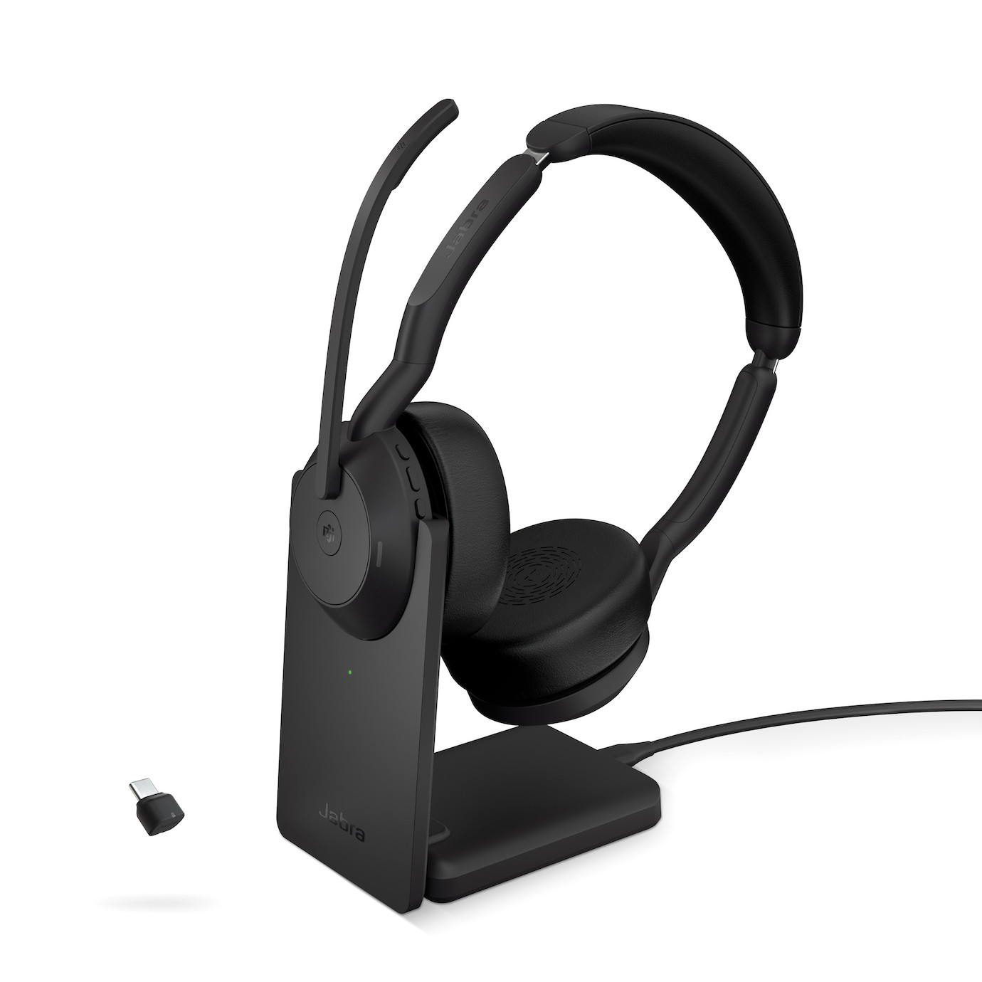 Jabra Evolve2 55 Link380c MS Stereo – schnurloses Stereo Headset mit USB-C - zertifiziert für Micros