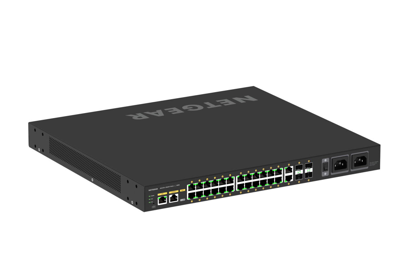 Netgear AV Line Managed Switch 24 x 1 G Ultra90 PoE++ 802.3bt 1440 W M4250-26G4F-PoE++