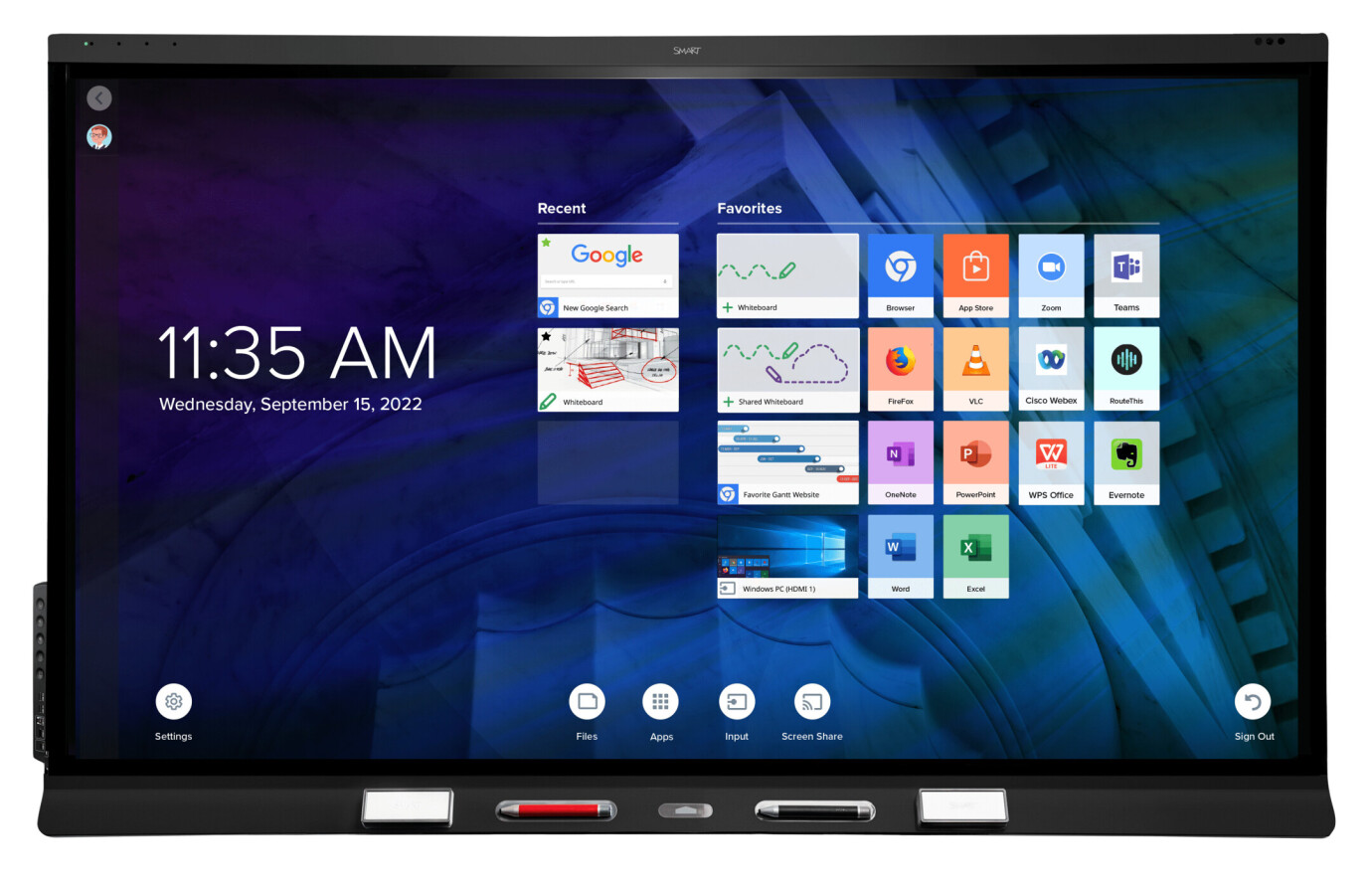 Vorschau: SMART Board 75" QX075 Pro interaktives Touch Display mit 4K UHD Auflösung