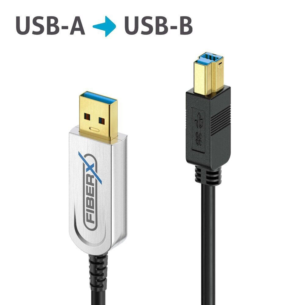 Purelink FiberX FX-I645-020 USB 3.1 Gen2 USB-A/USB-B AOC Glasfaserkabel, 20 m
