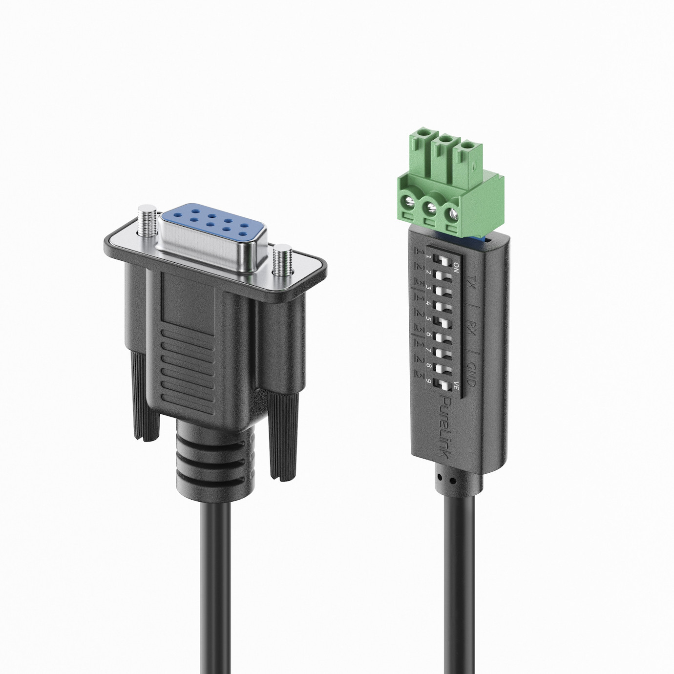 Purelink Konfigurierbares RS232 Kabel mit DIP-Switch