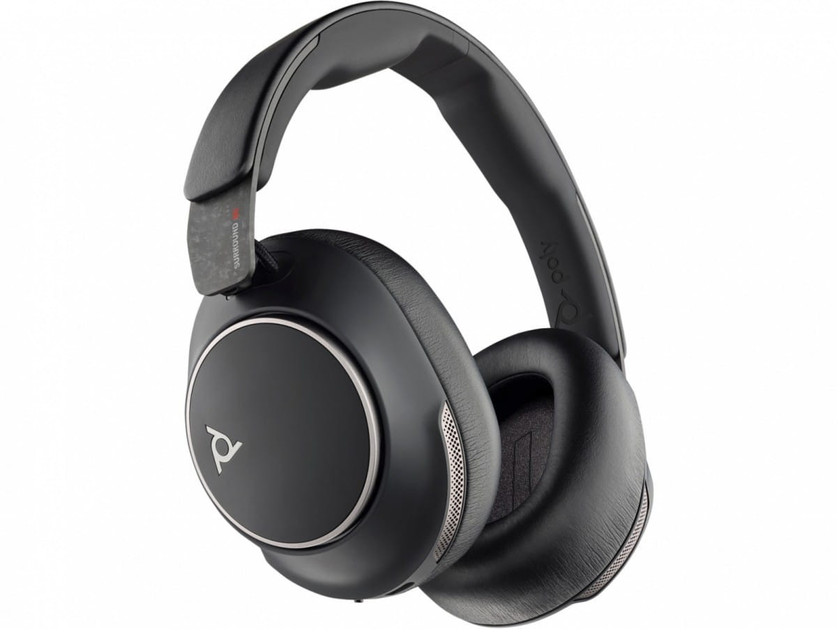 Poly Voyager Surround 80 UC - kabelloses Bluetooth-Stereo-Headset mit USB-C, zertifiziert für UC