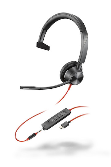 Poly Blackwire 3315, BW3315 - Schnurgebundenes Mono-Headset mit USB-C