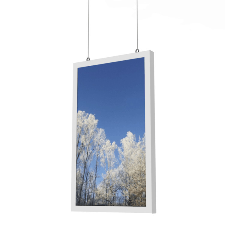 HI-ND 55" Wandgehäuse Window, Hochformat, weiß