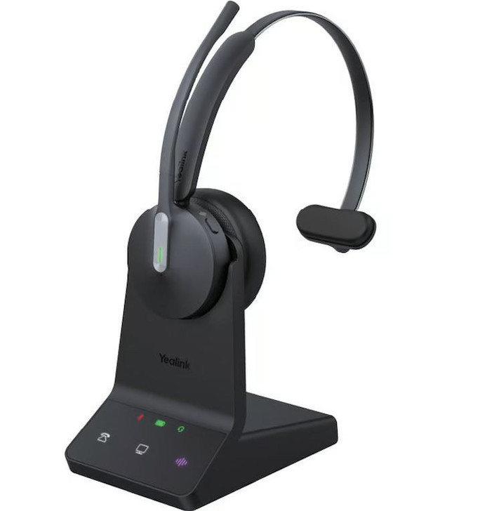 Yealink WH64 DECT & Bluetooth Hybrid Wireless Mono Headset, UC zertifiziert