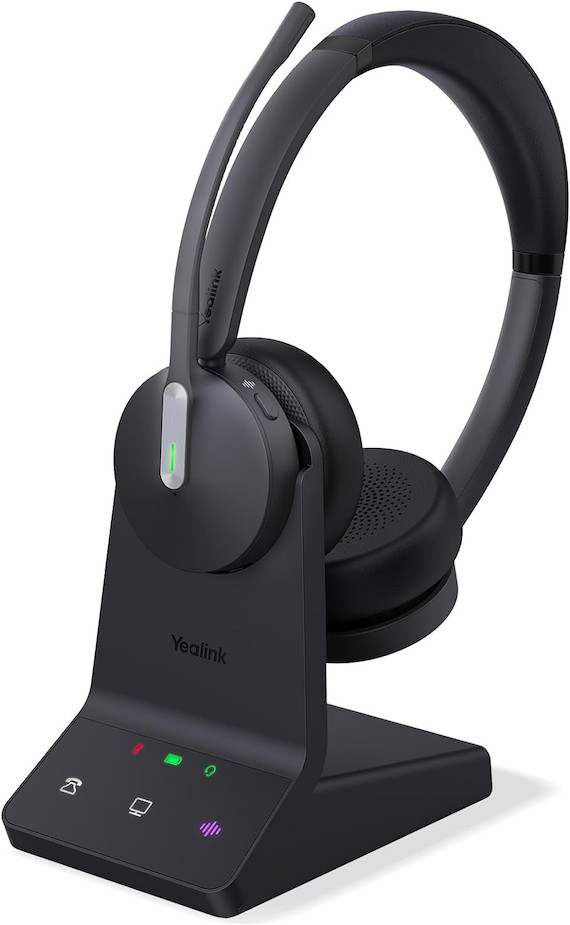 Yealink WH64 DECT & Bluetooth Hybrid Wireless Dual Headset, UC zertifiziert