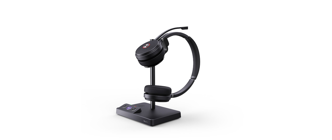 Yealink WH62 Kabelloses Dual DECT-Headset | Microsoft Teams zertifiziert | mit Workstation