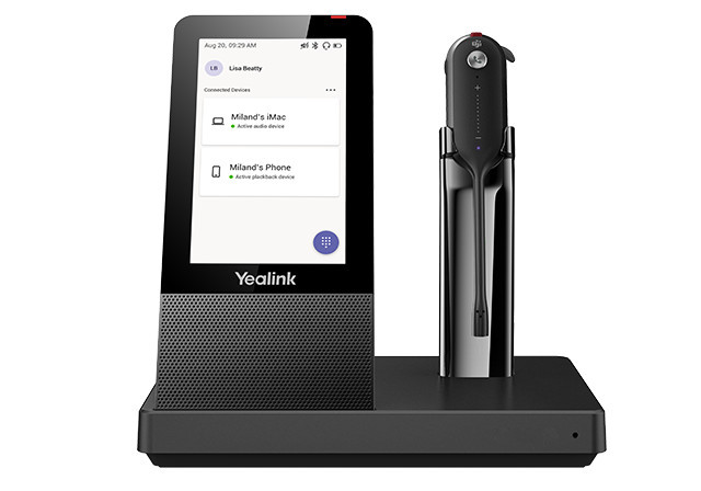 Yealink WH67 kabelloses DECT / Bluetooth Headset im Ohr konvertierbar | Microsoft Teams zertifiziert