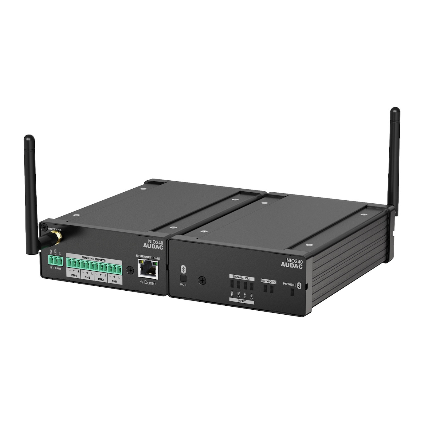 AUDAC NIO240 Dante-Audio-Mixer - 4 x Mikrofon- / Line-Eingang