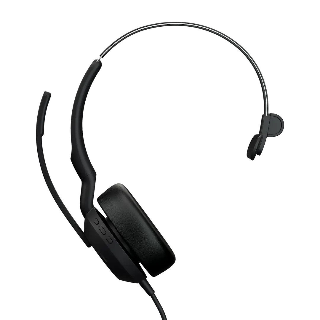 Jabra Evolve2 50 - USB-A/USB-C - schnurgebundenes Mono Headset zertifiziert für Microsoft Teams