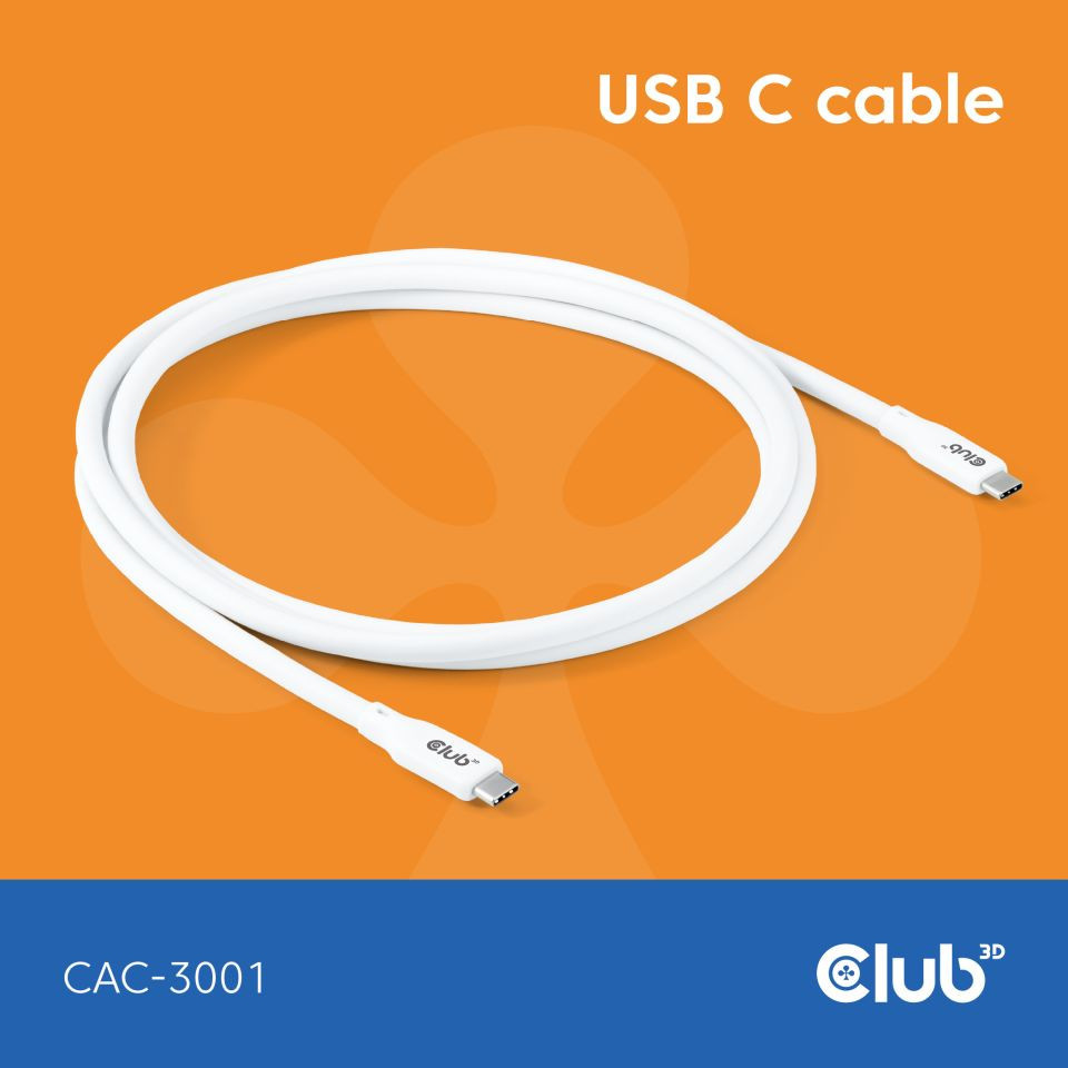 Club3D Lifestyle USB-C Kabel, blau | 2m