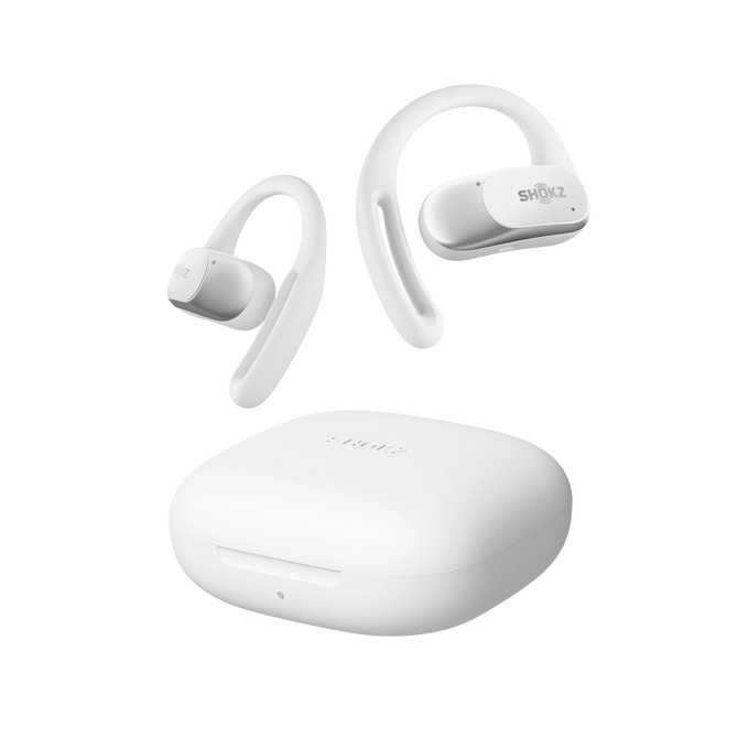SHOKZ OpenFit Air Open-Ear-Design Bluetooth Kopfhörer mit 28 Stunden Wiedergabezeit | Farbe: Weiß