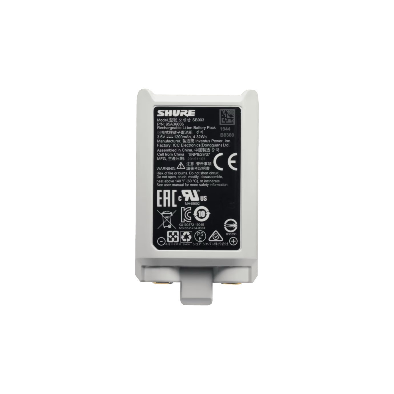 Shure SB903 Lithium-Ionen-Akku für SLX-D Sender