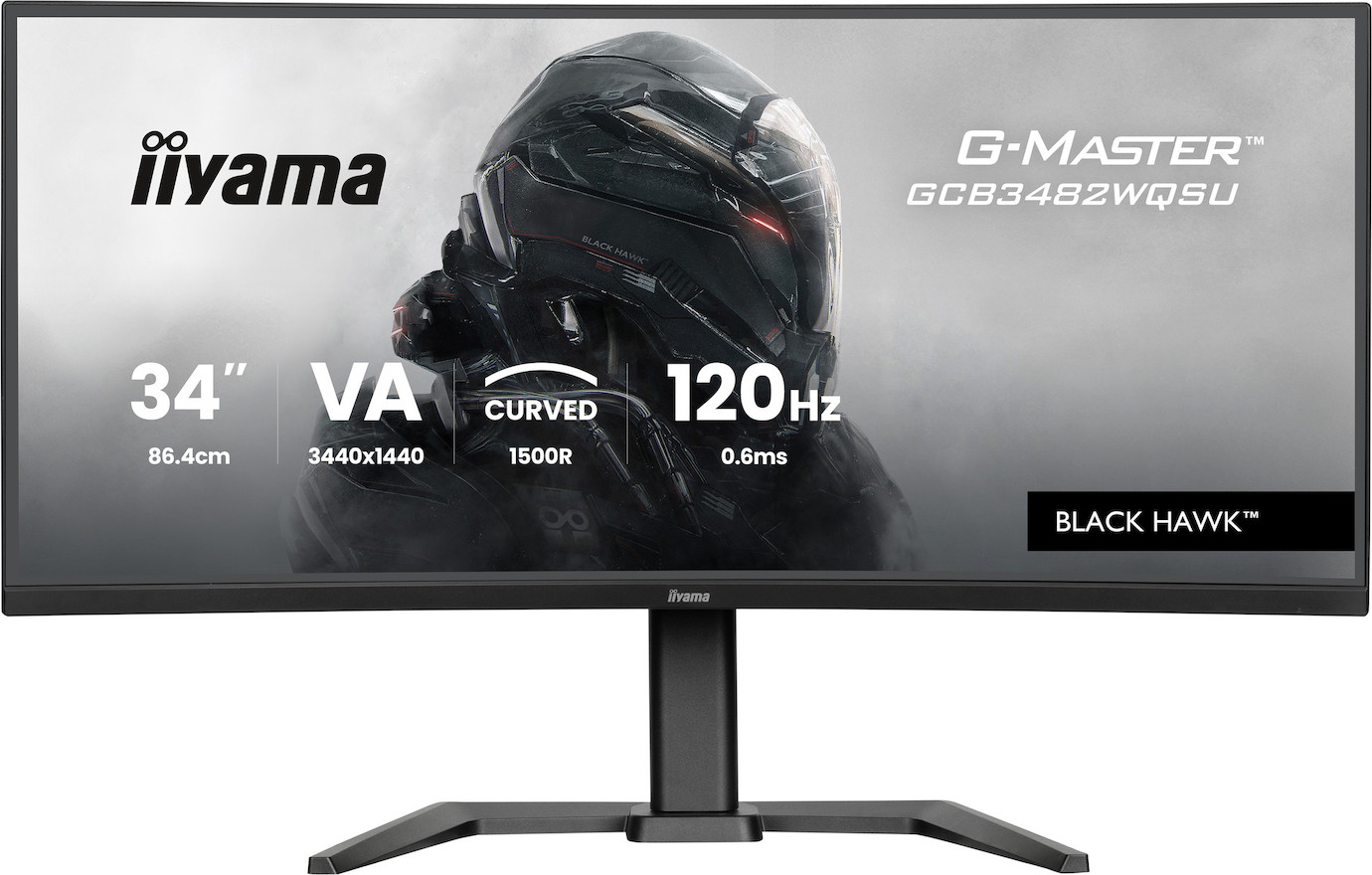 iiyama G-MASTER GCB3482WQSU-B1 34" Gaming Curved Monitor mit 120Hz Bildwiederholfrequenz & 0.6 ms Re