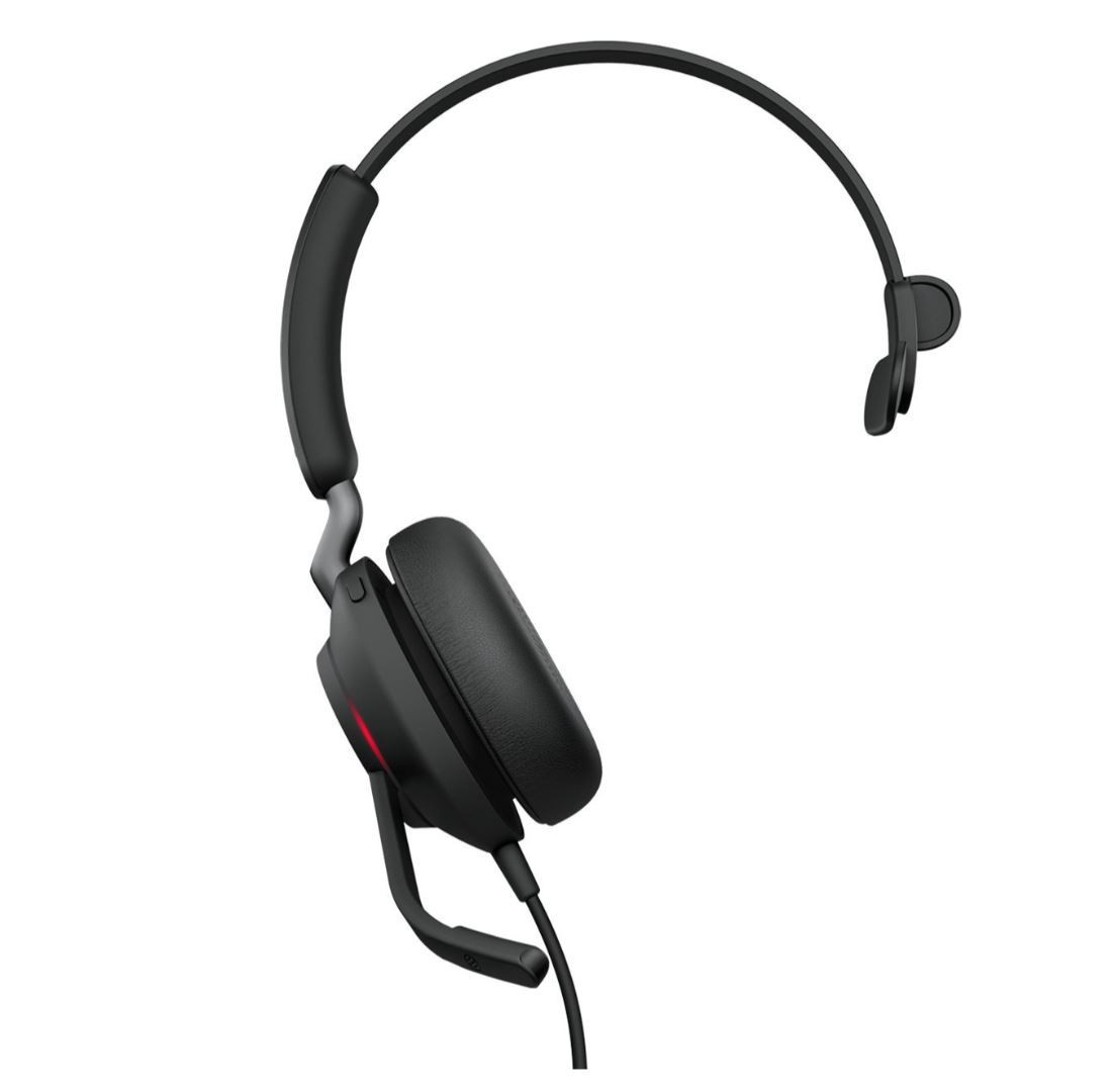 Jabra Evolve2 40 SE - USB-C / A schnurgebundenes Mono Headset | zertifiziert für Microsoft Teams |