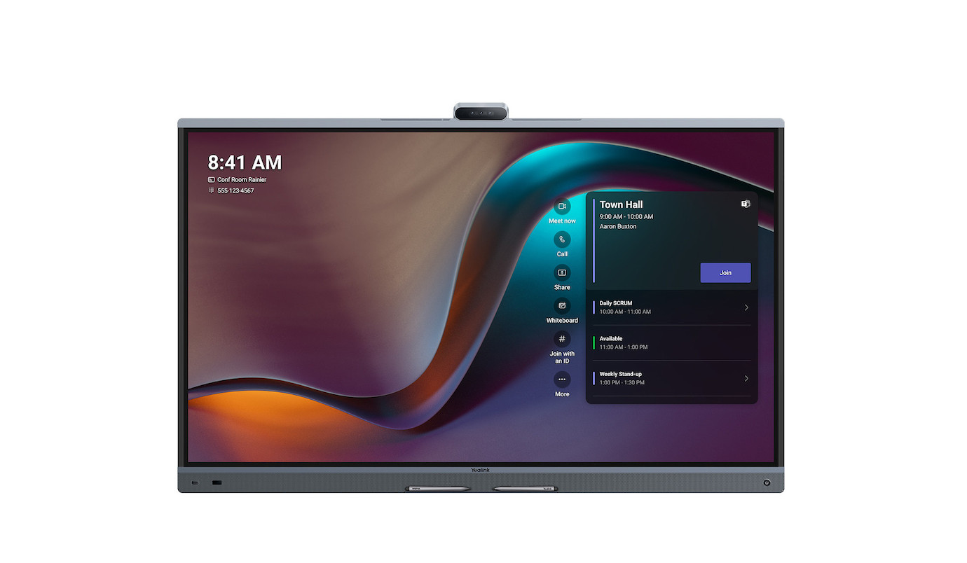 Yealink MeetingBoard 65 Pro 65" 4K All-in-One-Lösung mit Touch Screen, 3 x 50MP-Kamera und 16-MEMS M
