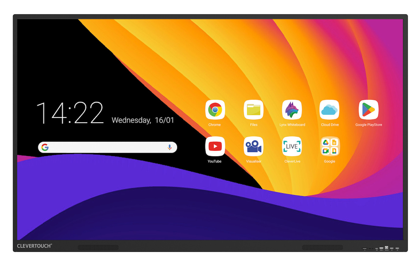 Clevertouch X5 86" ein fortschrittliches interaktives Display mit 4K UHD-Auflösung, Android 14 und 4