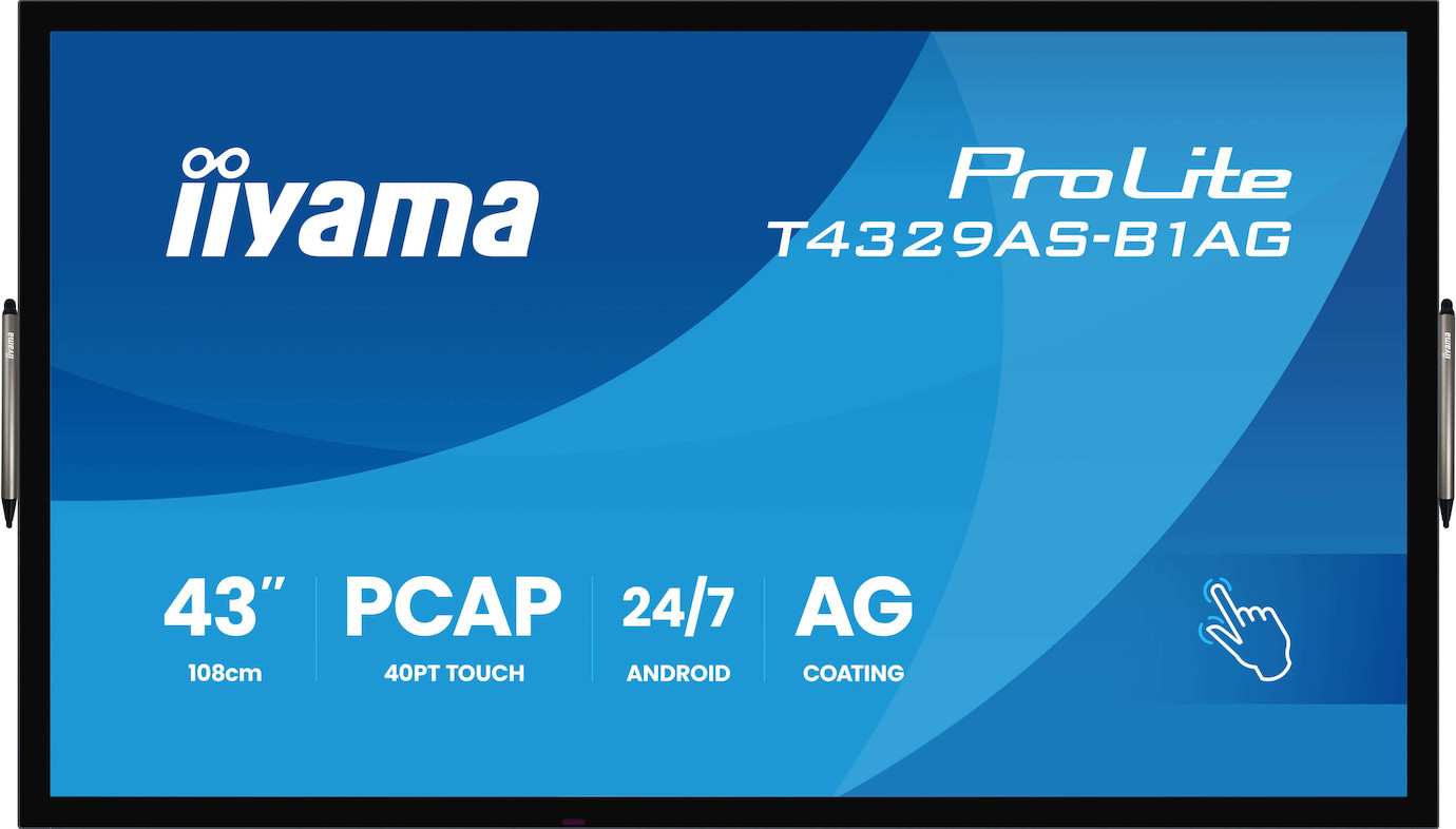 iiyama ProLite T4329AS-B1AG interaktives 43" All-in-One PCAP-Display für intelligente Räume für die 