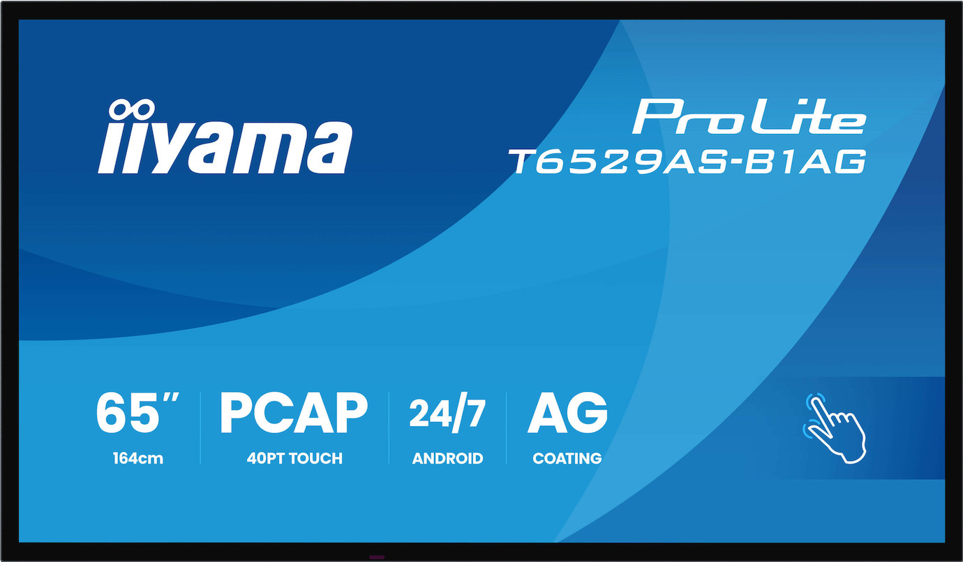 iiyama ProLite T6529AS-B1AG Interaktives 65" All-in-One-PCAP-Display für intelligente Räume für die 