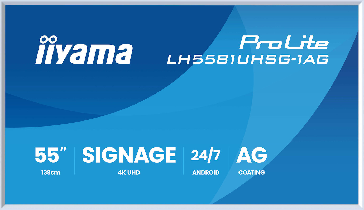 iiyama ProLite LH5581UHSG-1AG 55" 4K UHD Digital Signage-Display mit abnehmbaren Rahmen