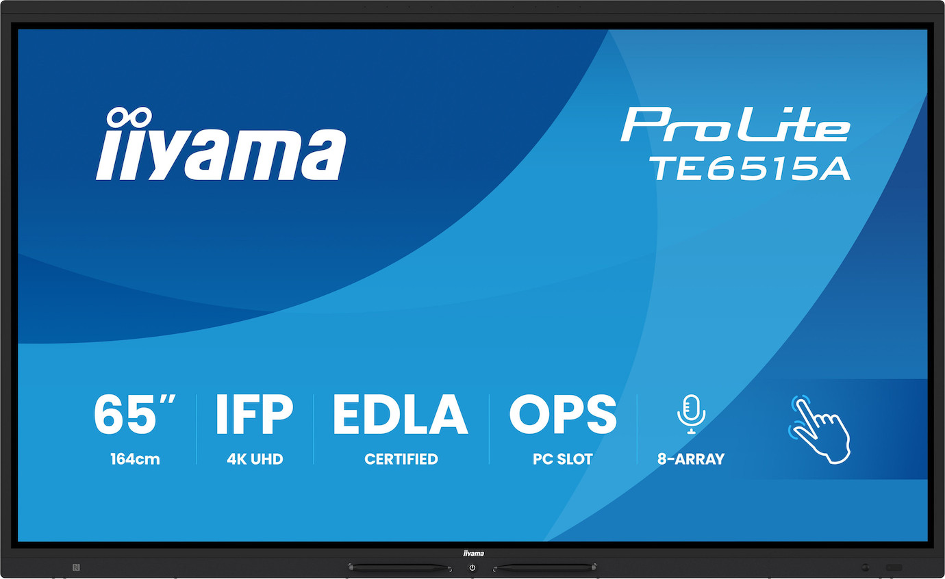 iiyama ProLite TE6515A-B1AG 65" 4K UHD Google EDLA-zertifiziertes interaktives Display