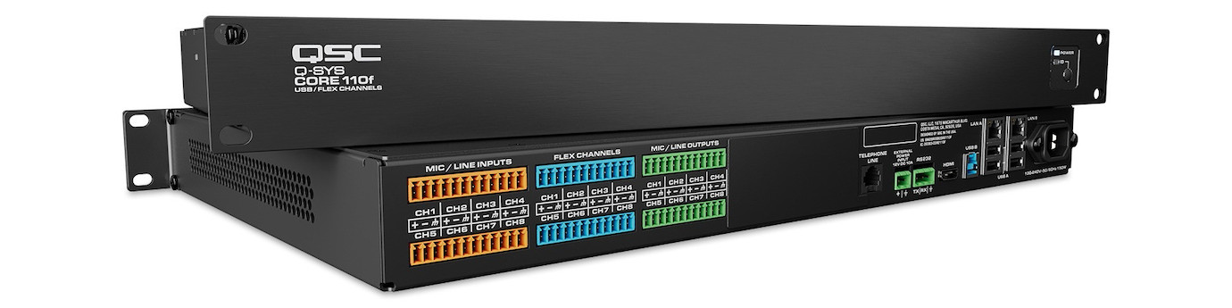 Q-SYS Core 110f Q-SYS Netzwerk + analoger E/A-Prozessor (v2)