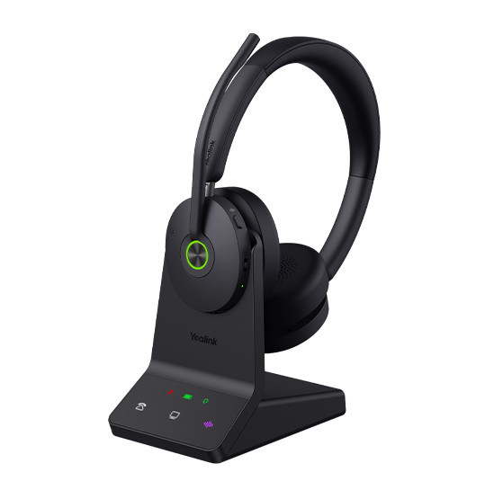 Yealink WH68 DECT & Bluetooth kabelloses Dual Headset | UC | mit Workstation
