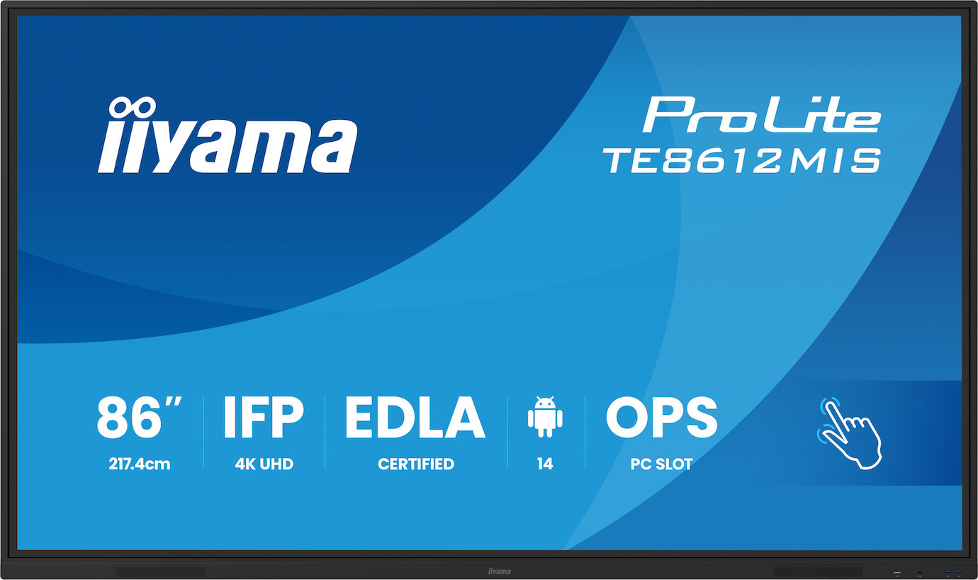 iiyama ProLite TE8612MIS-B4AG Interaktiver 86" 4K UHD Touchscreen für eine interaktive Zusammenarbei