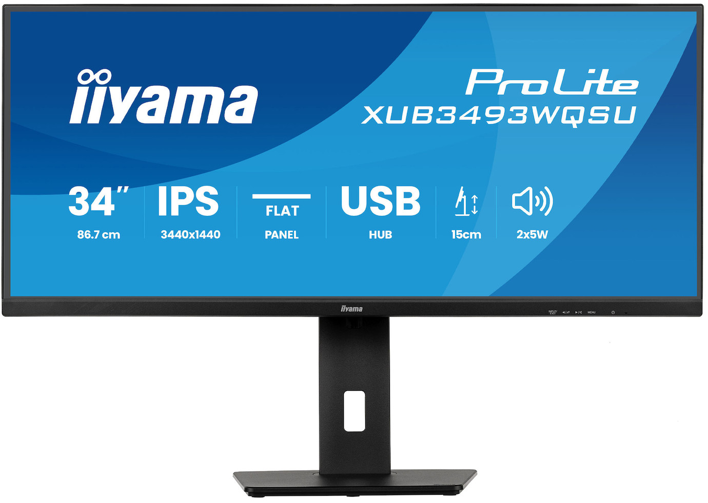 iiyama ProLite XUB3493WQSU-B6 34” Ultra-Wide Monitor mit IPS-Panel-Technologie, PiP, PBP und einem h