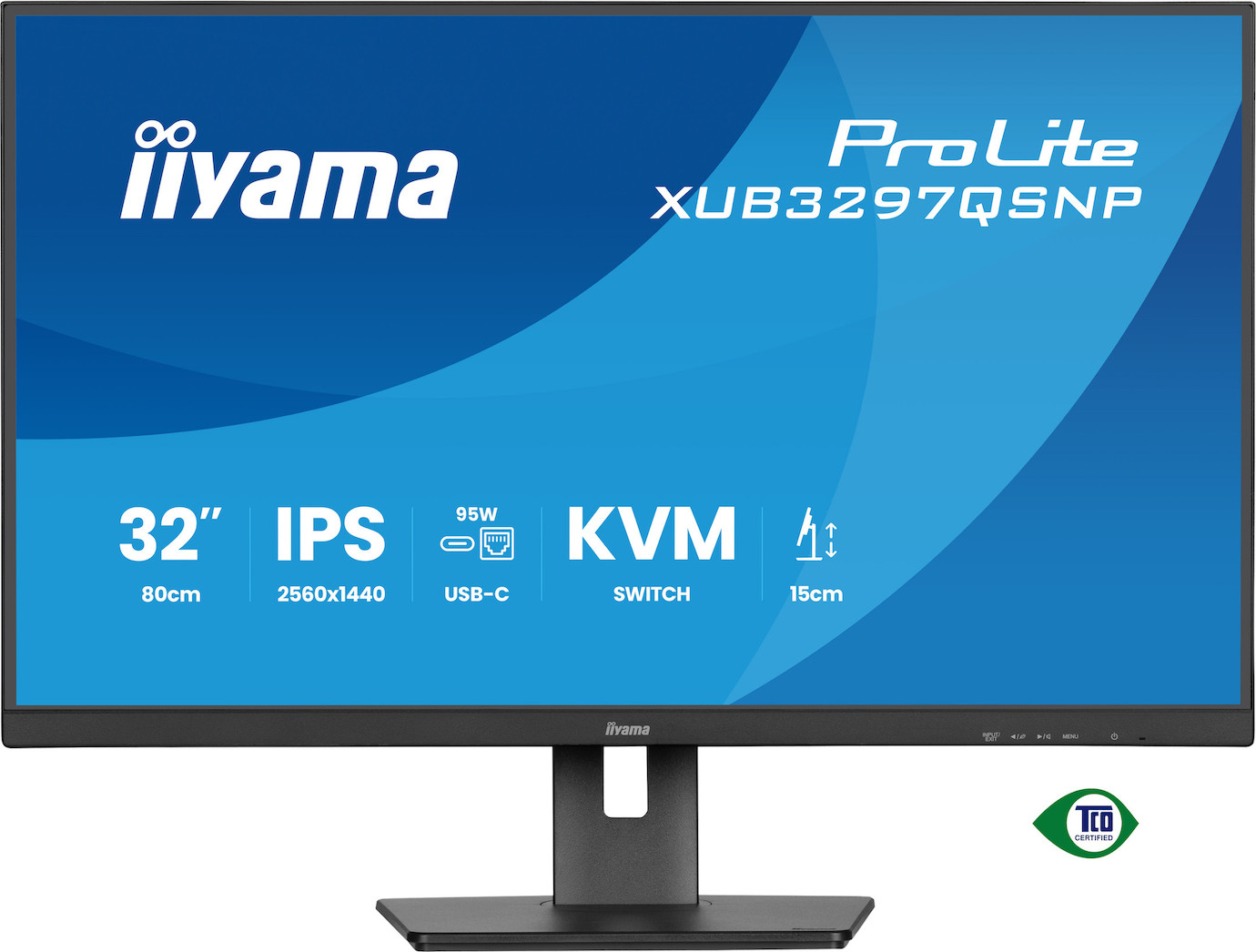 Vorschau: iiyama ProLite XUB3297QSNP-B1 32" Monitor mit QHD IPS-Panel-Technologie, USB-C-Dock und KVM-Switch