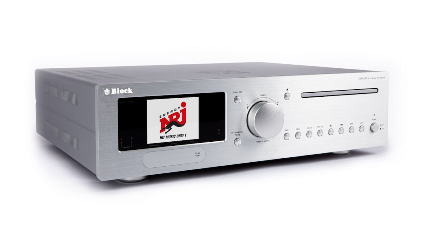 Block CVR-200 Blu-ray Internet Receiver mit 2x 100W Musikleistung für Streaming und Video-Wiedergabe
