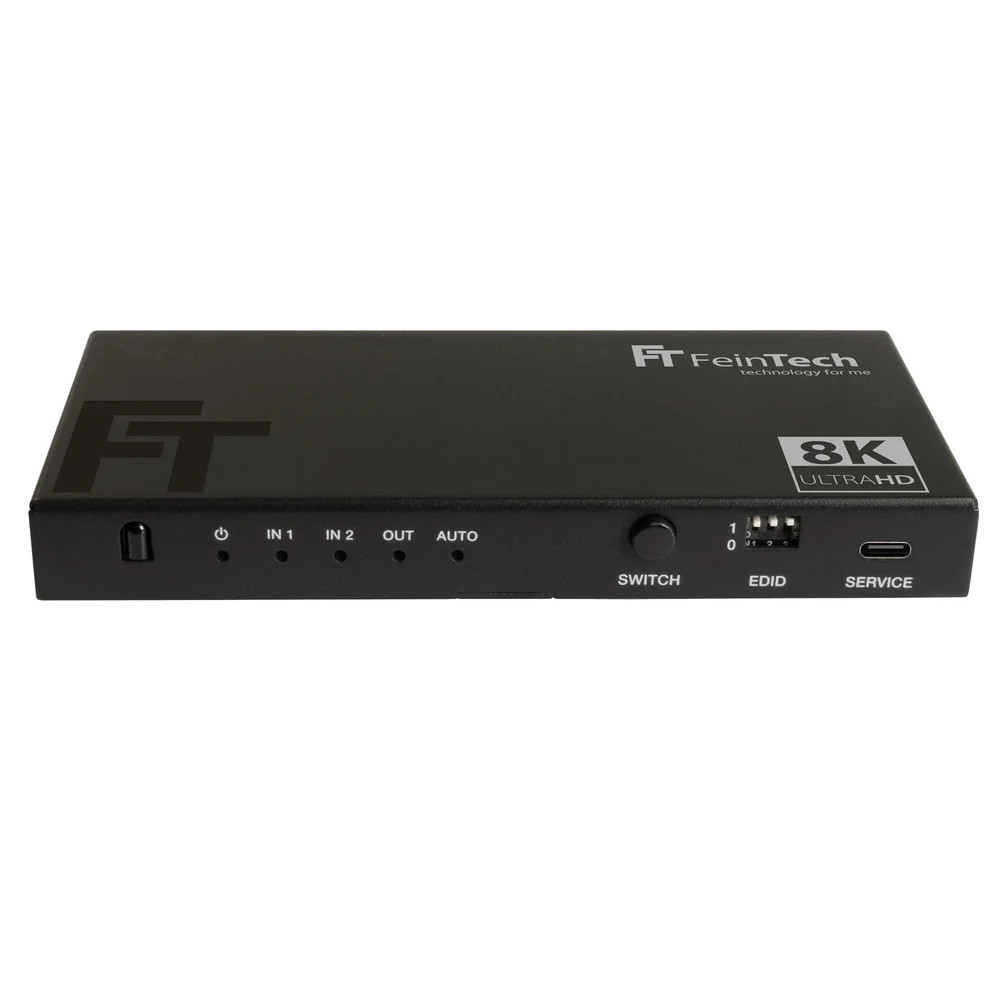 FeinTech SW212 HDMI 2.1 Switch 2 In 1 Out mit Audio Extractor (Toslink & AUX)