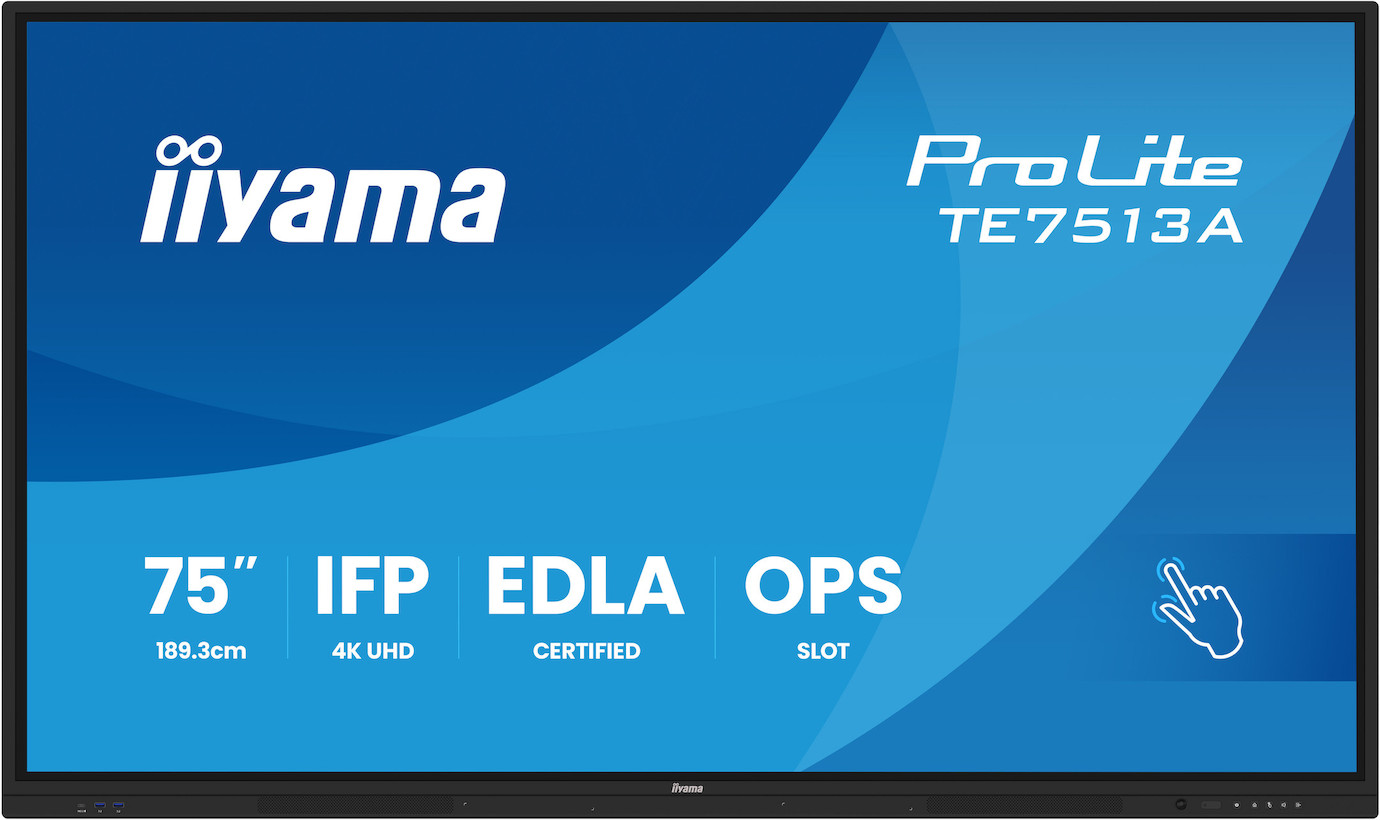 iiyama ProLite TE7513A-B1AG 75" interaktives und Google EDLA-zertifiziertes Display