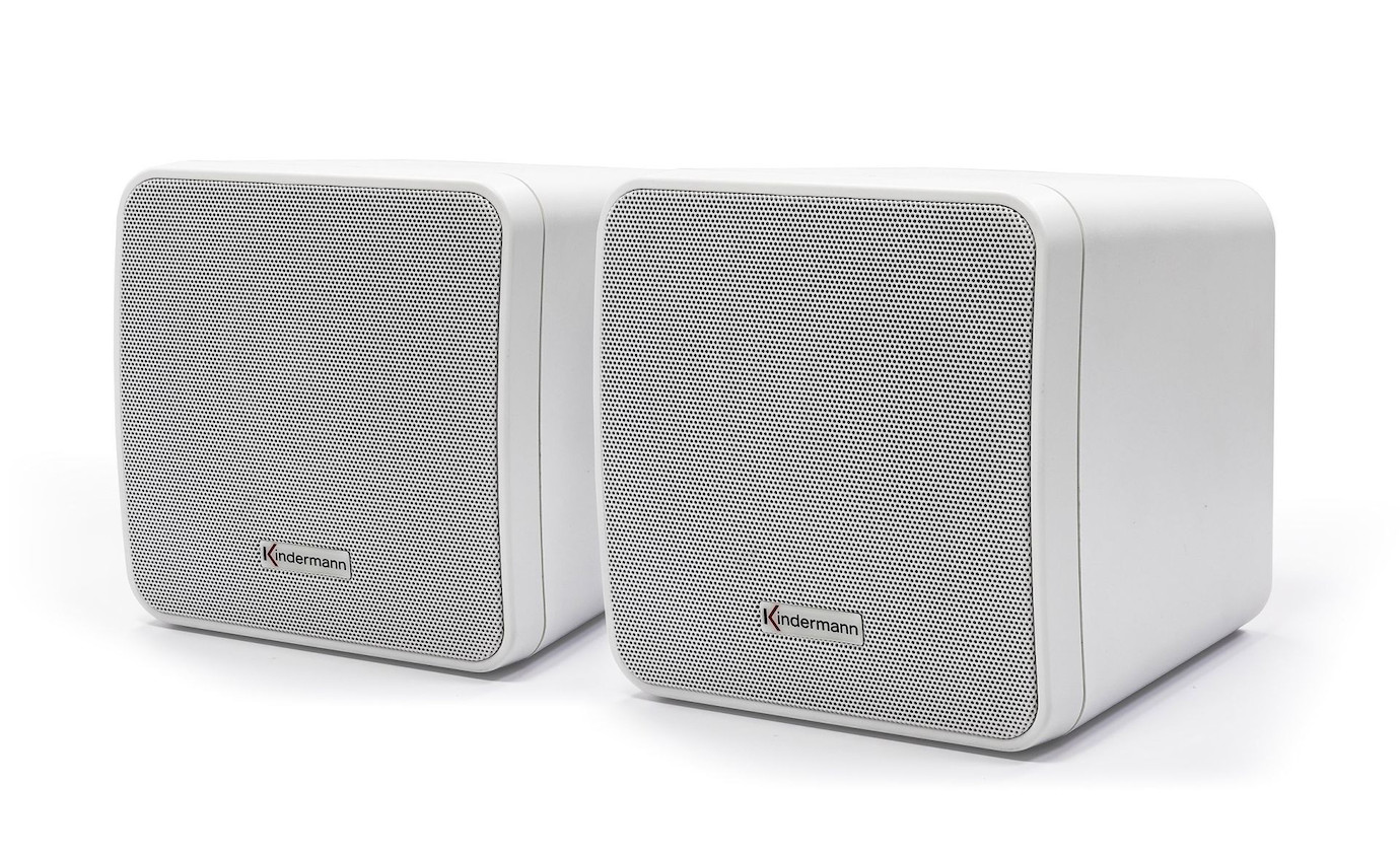 Kindermann Aktivbox Set² 50+ Stereo Aktivlautsprecher Set, weiß