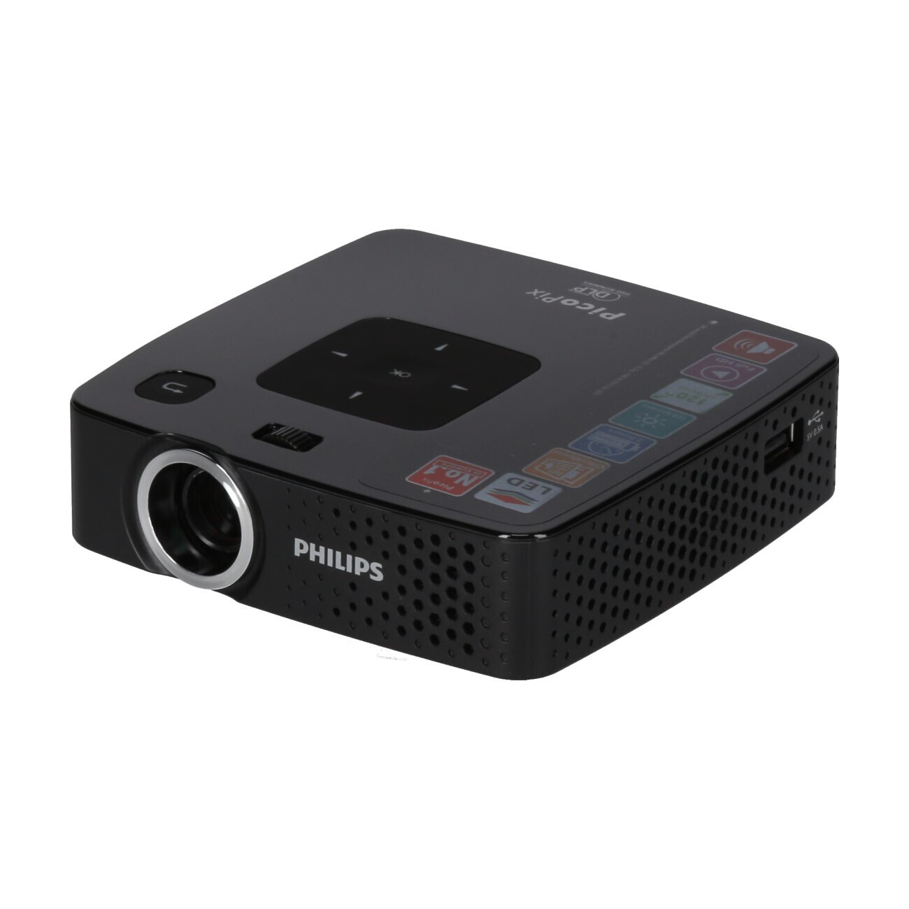 Philips PicoPix PPX3411 Mini Beamer mit 110 ANSI-Lumen und WVGA