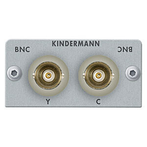 Kindermann BNC 2-fach mit Gender Changer Halbblende 50 x 50 mm
