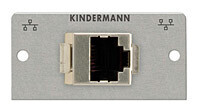 Kindermann CAT5 (RJ45) mit Gender Changer Halbblende 50 x 50 mm