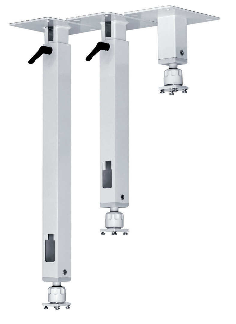 PeTa Deckenhalterung Standard mit Klemmhebel, variable Länge 18 - 30cm