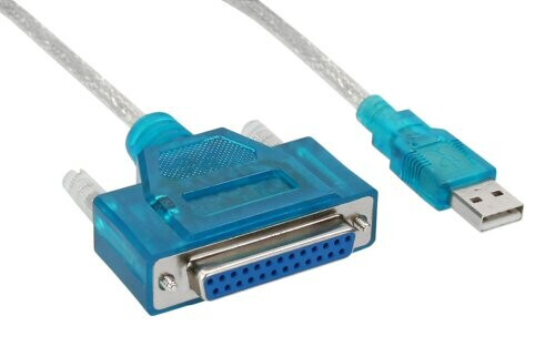 InLine USB zu 25pol. parallel, Drucker-Adapterkabel