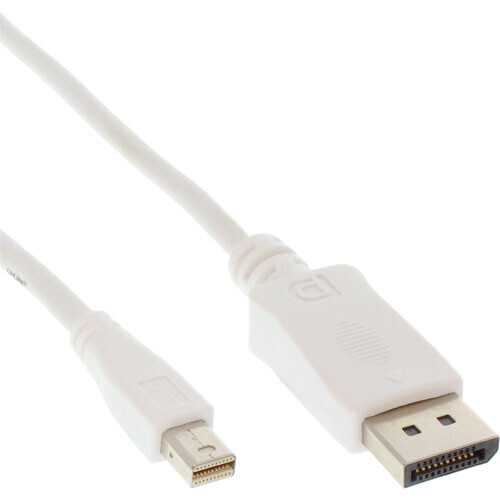 Vorschau: InLine Mini DisplayPort zu DisplayPort Kabel, weiß, 1m