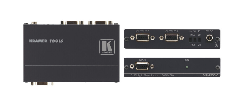 Kramer VP-200K 1:2 UXGA-Verteilverstärker mit Kr-isp® Sync-Bearbeitung