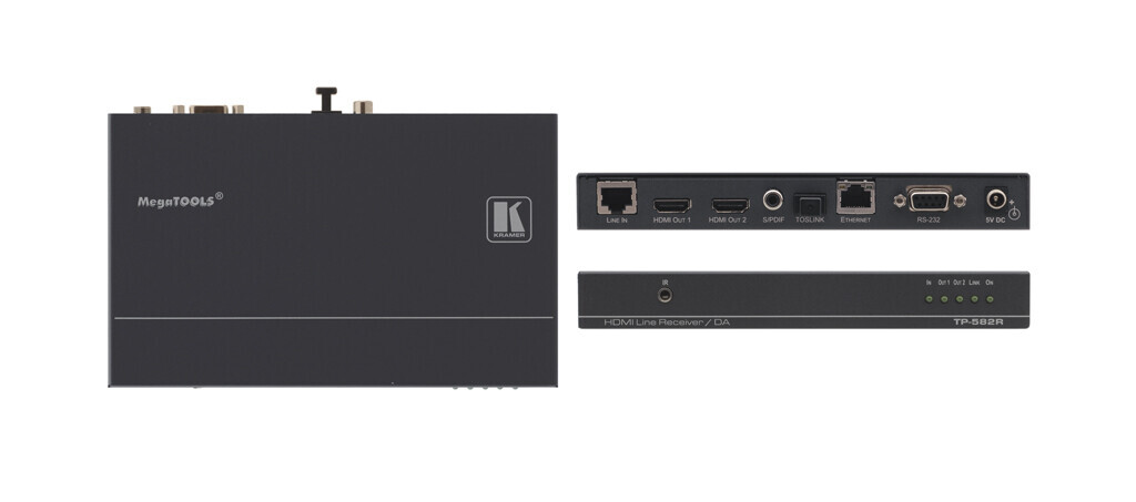 Kramer TP-582R HDMI-HDBaseT Empfaenger (1x HDBaseT auf 2x HDMI) 3390061