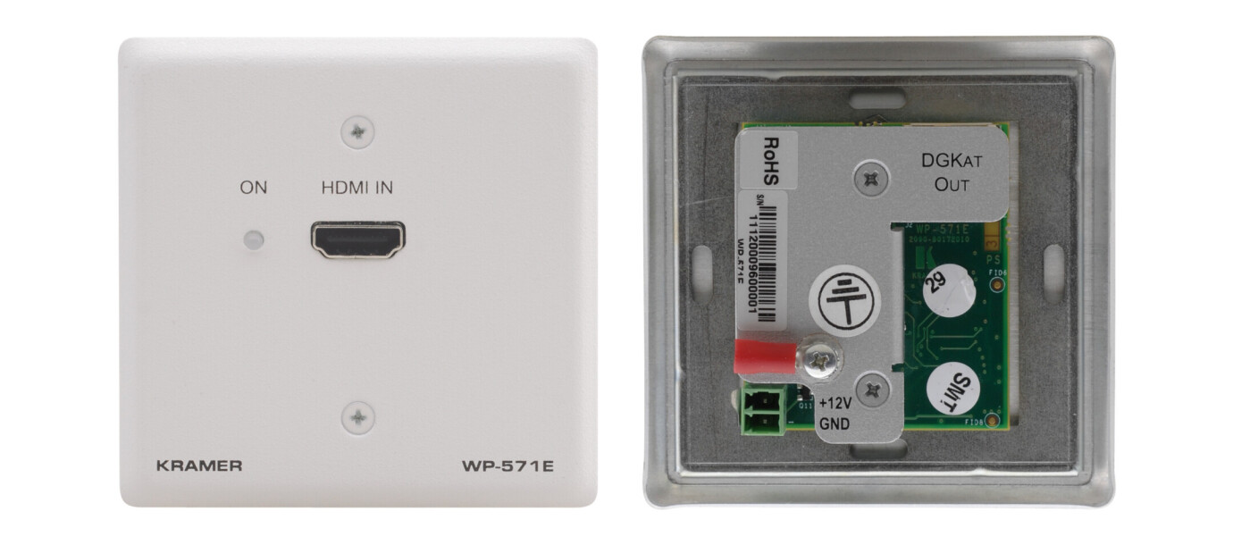 Kramer WP-571 HDMI-CAT Sender / Transmitter, Wand Anschlussfeld (1x HDMI auf 1x CAT)