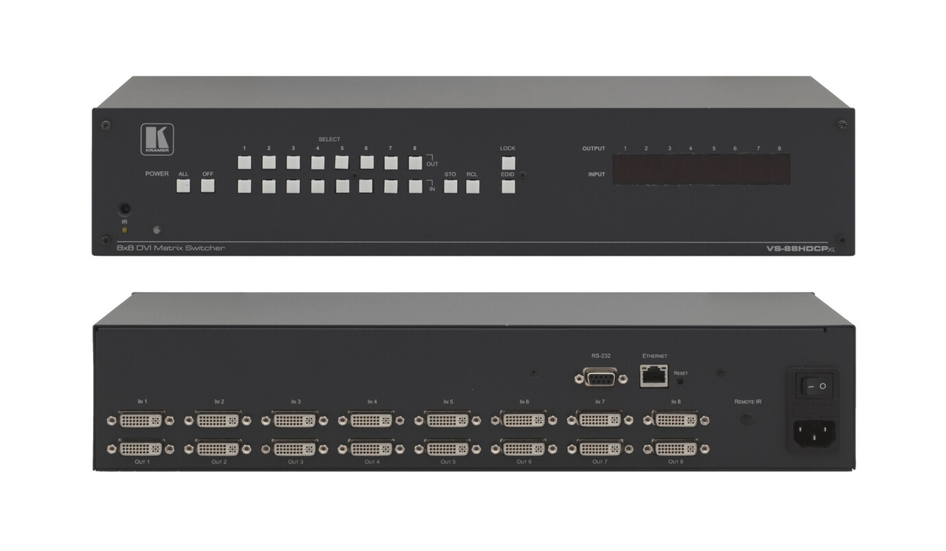 Kramer VS-88HDCPxl 8x8 Matrixschalter für DVI (HDCP)